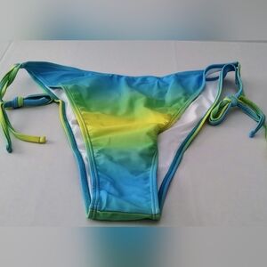 SHEIN Blue and Green Bikini Bottom